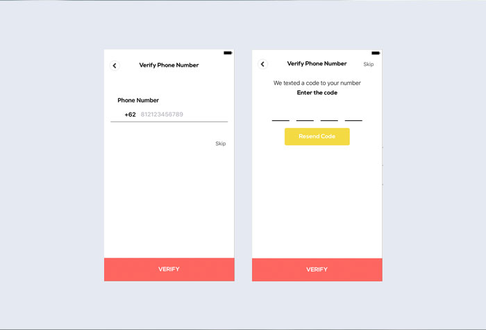 Rooda application screen
